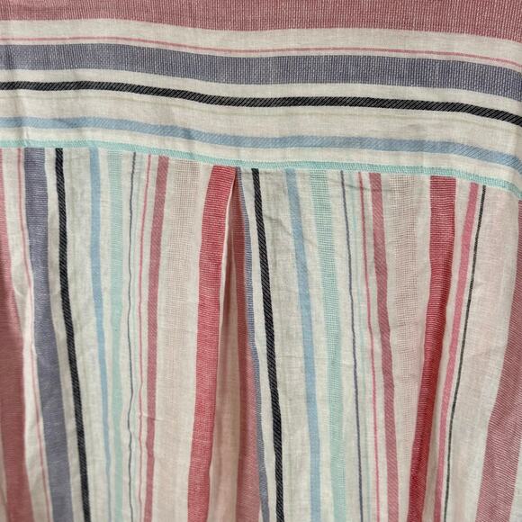 Jane and Delancey Women's 1X Linen Blend Roll Sleeve Button Front Blouse READ - Picture 12 of 12